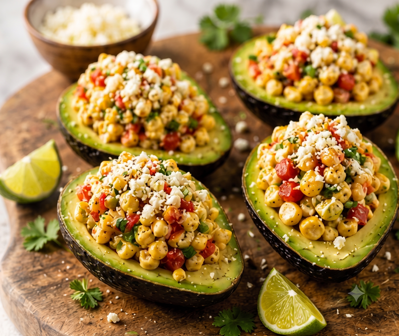 STREET CORN STUFFED AVOCADOS